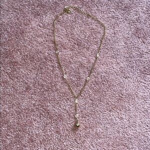 Joan Rivers Gold Necklace with Crystal Drops